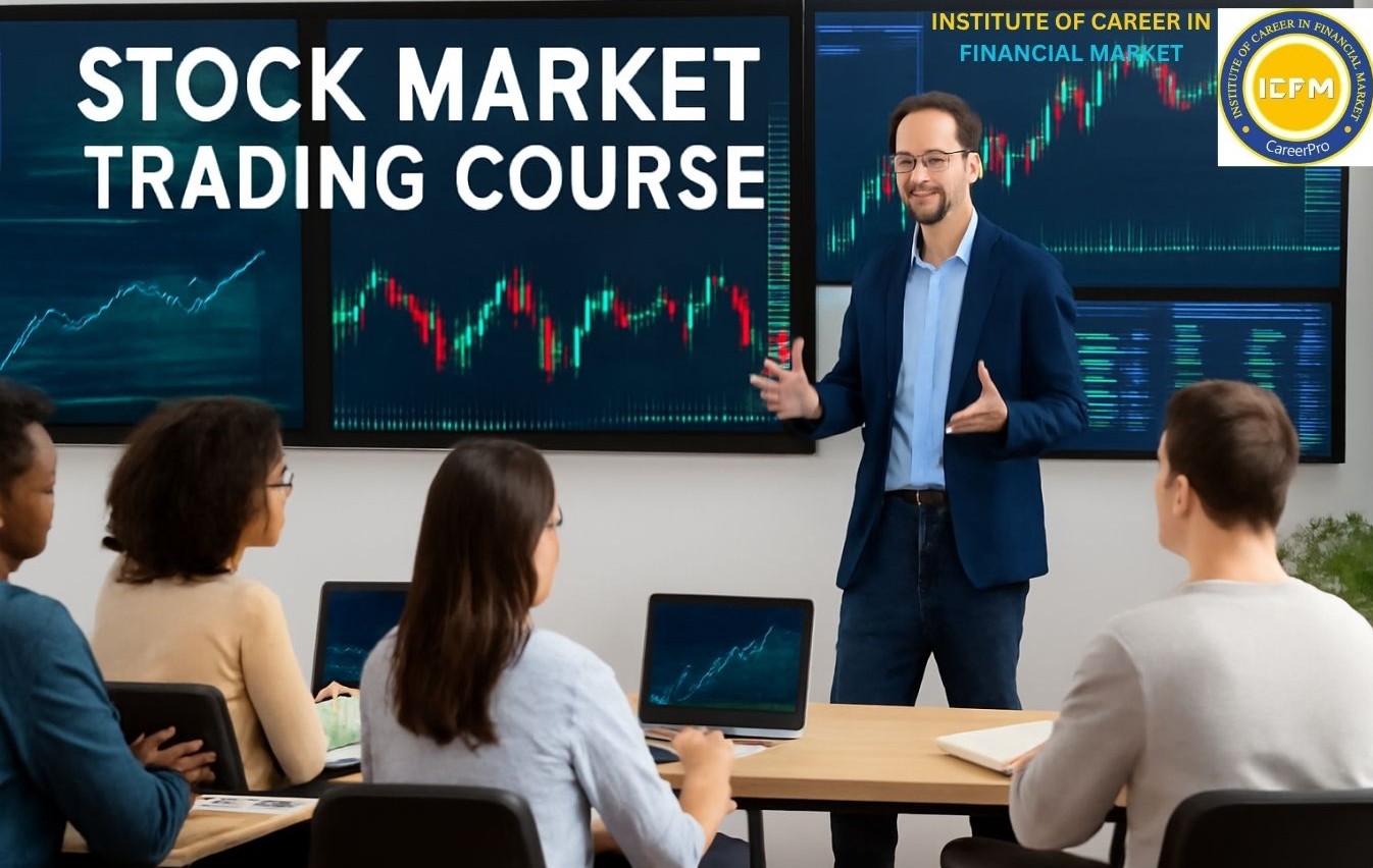 Live market training session at ICFM Okhla Stock Market Trading Course