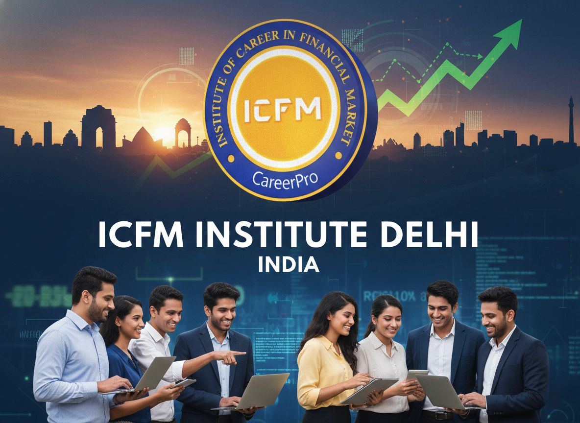 ICFM Institute in Delhi stock market training classroom
