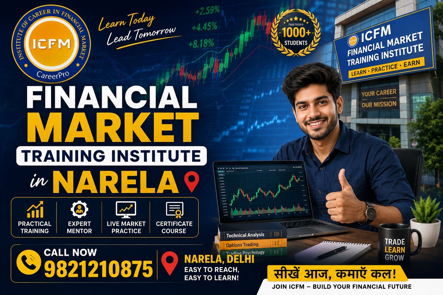 ICFM India financial market training institute in Narela Delhi
