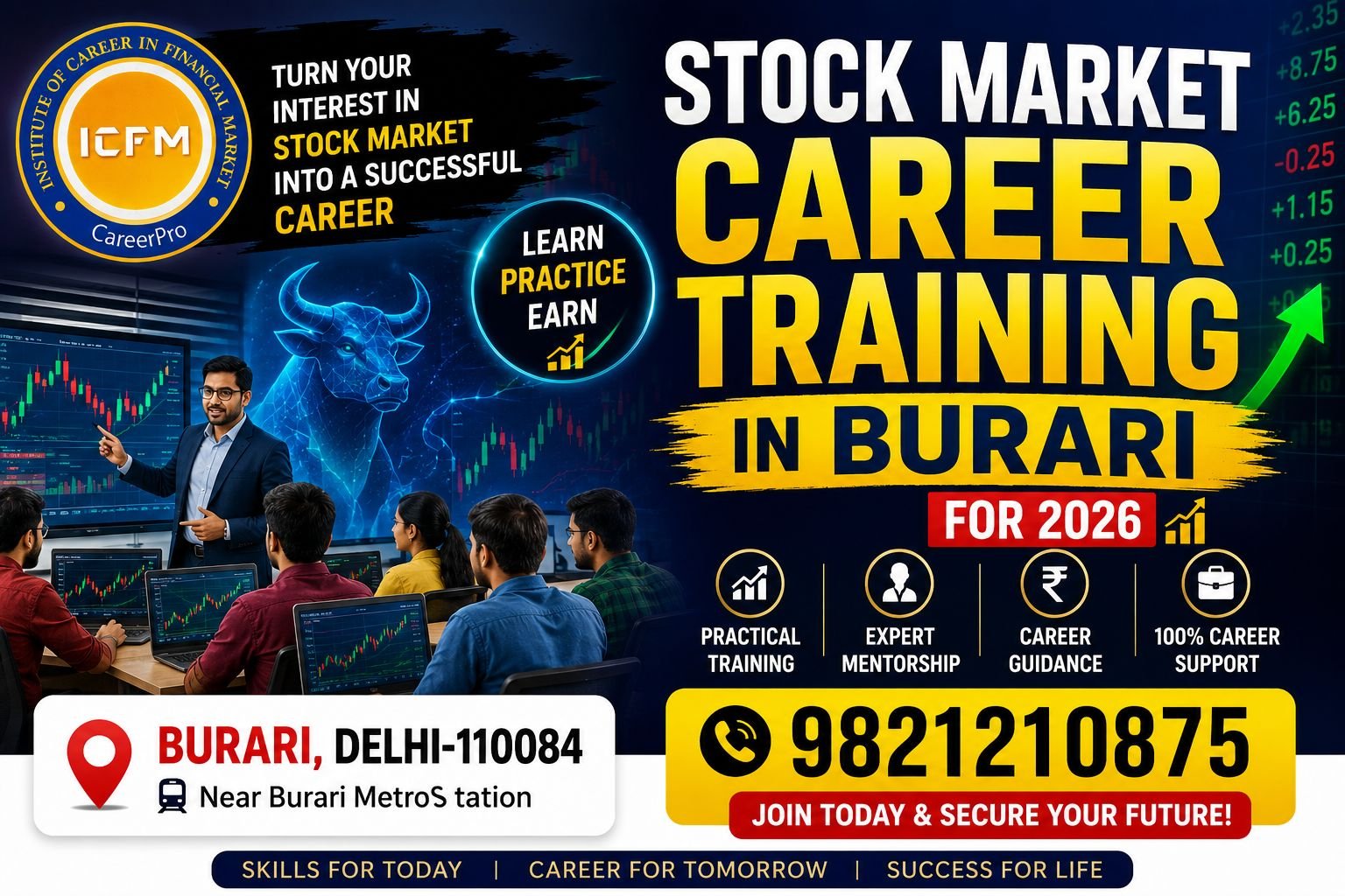 ICFM India stock market institute in Burari Delhi