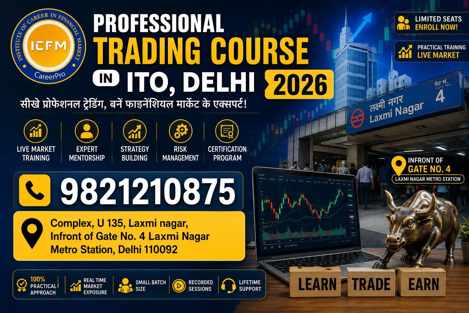 Professional trading classes in ITO Delhi by ICFM
