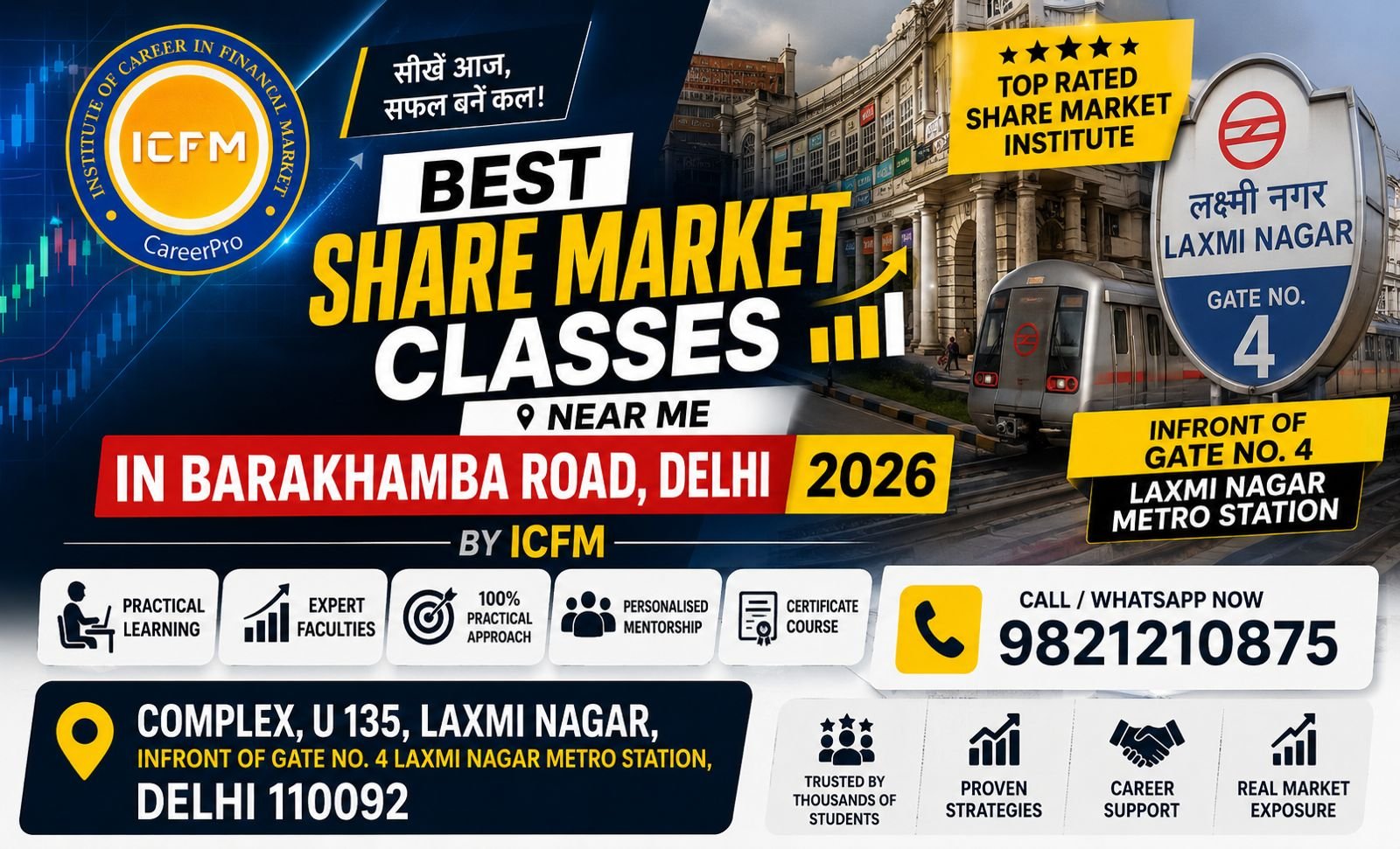 Share Market Classes Near Me in Barakhamba Road Delhi