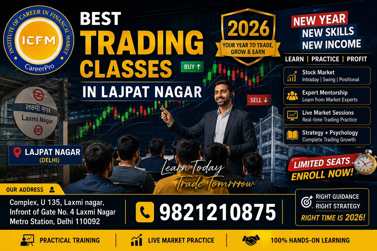 Best Trading Classes in Lajpat Nagar by ICFM India