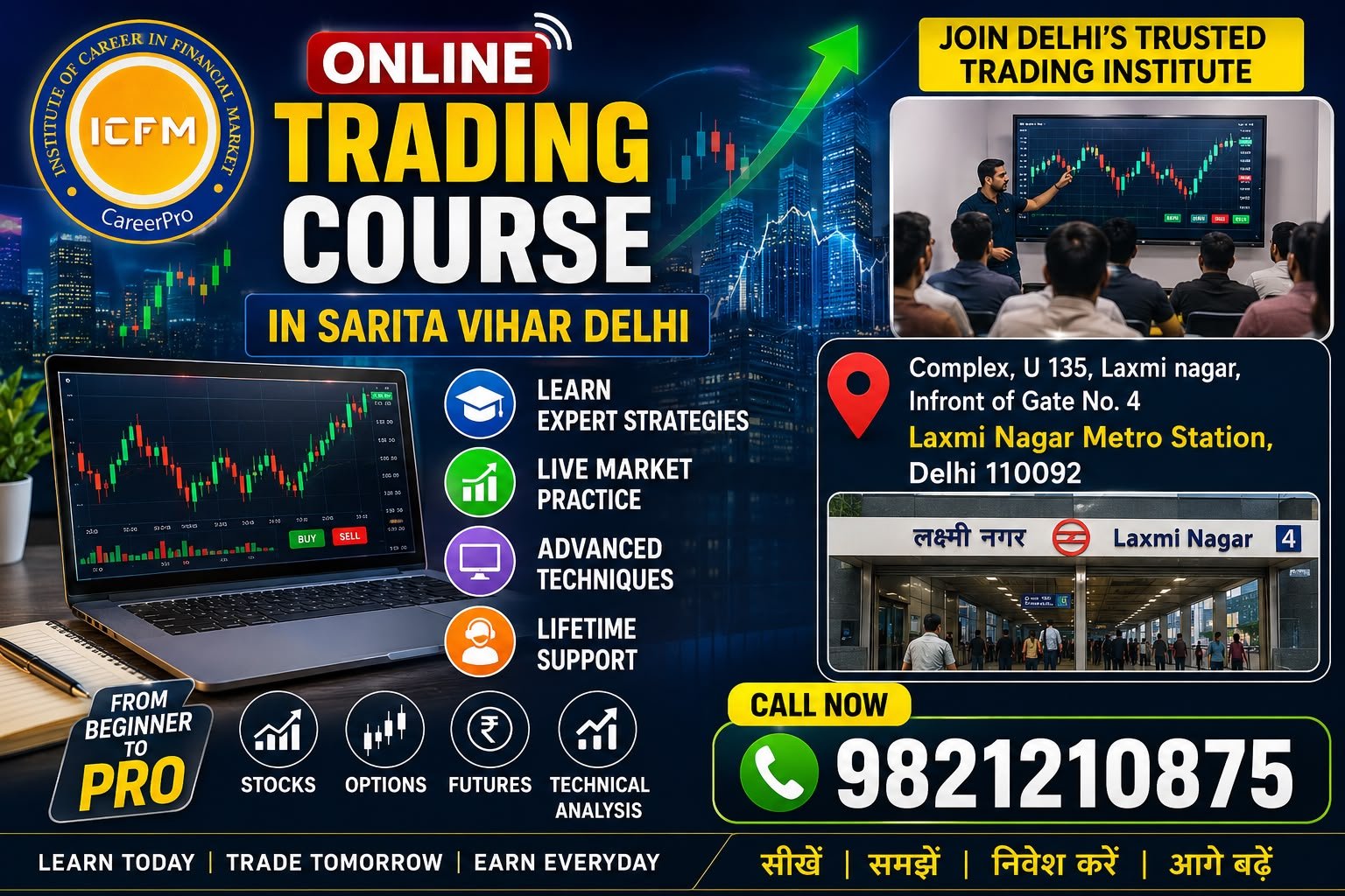 Best Online Trading Course in Sarita Vihar 2026 by ICFM