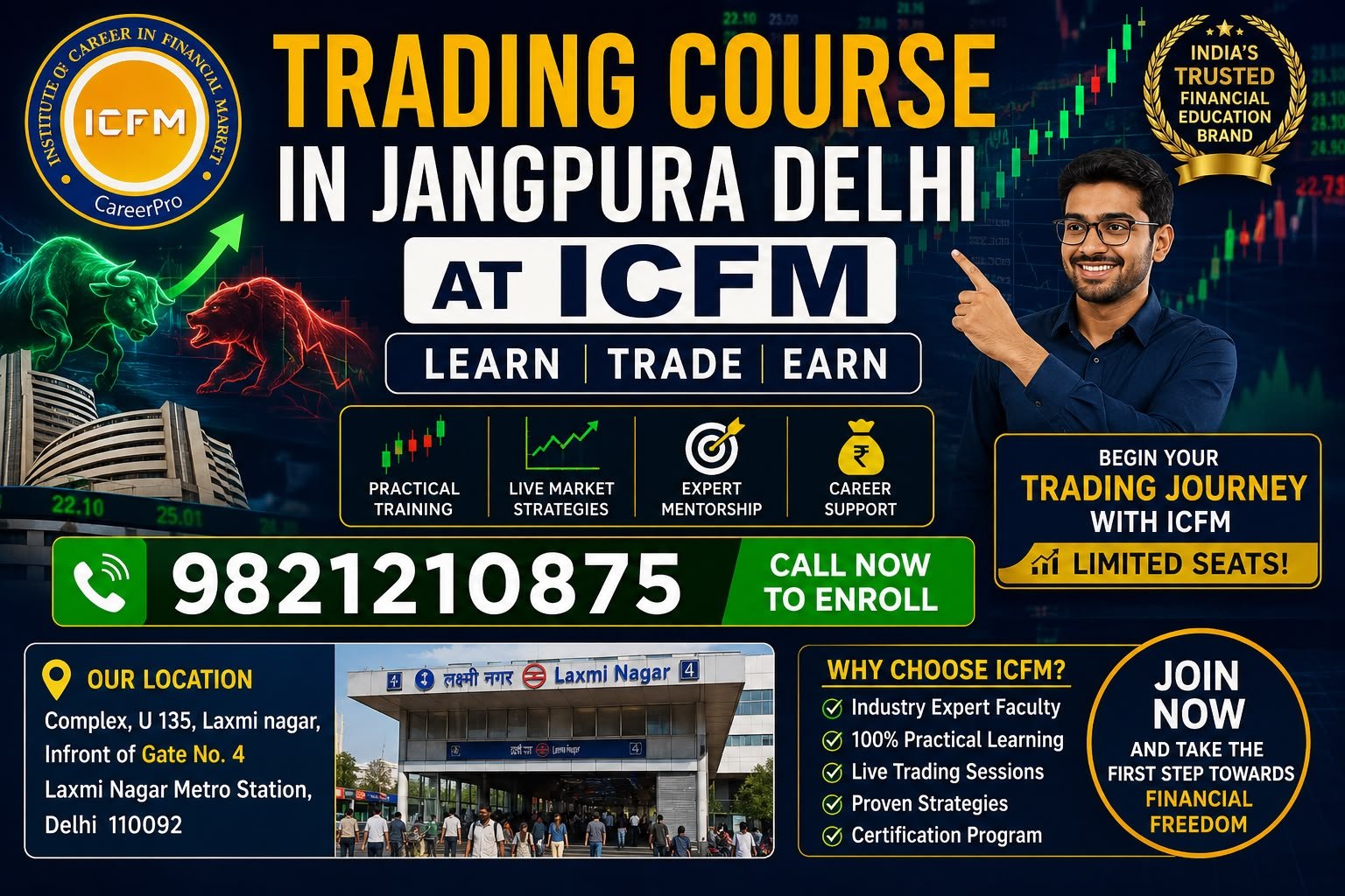 Trading Course in Jangpura Delhi at ICFM India