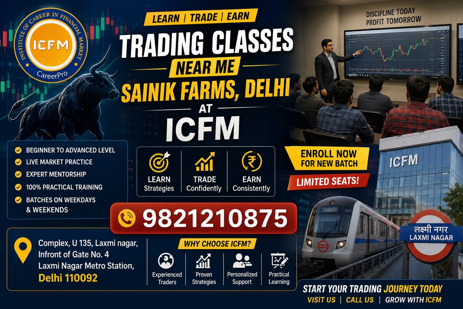 Trading Classes Near Me in Sainik Farms Delhi