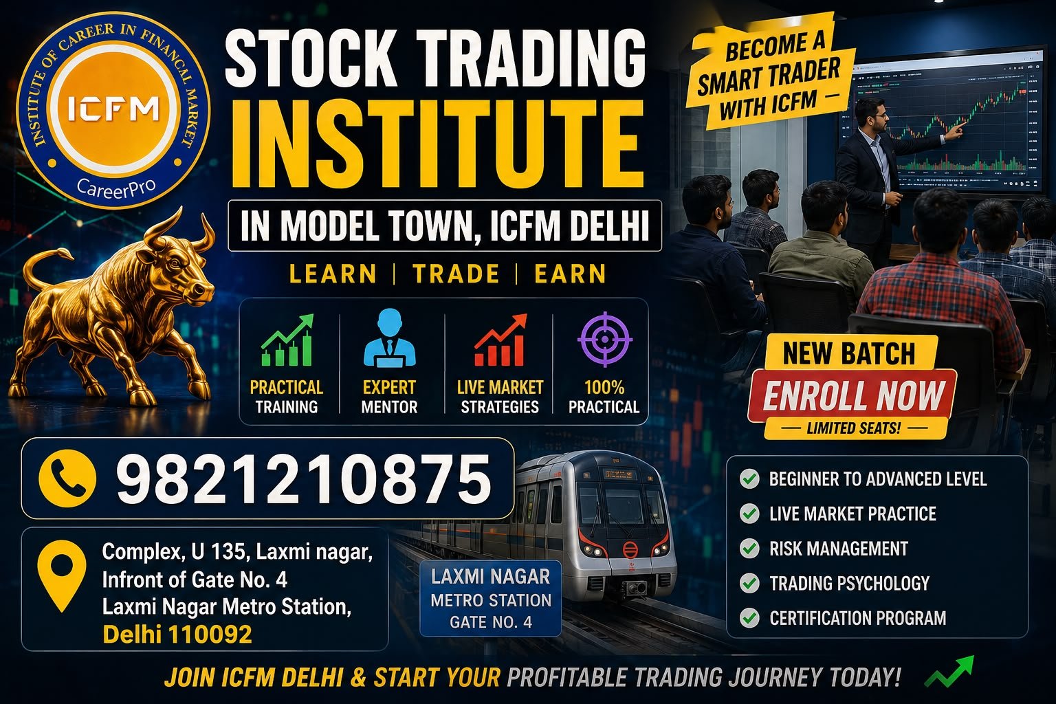Stock Trading Institute in Model Town by ICFM India