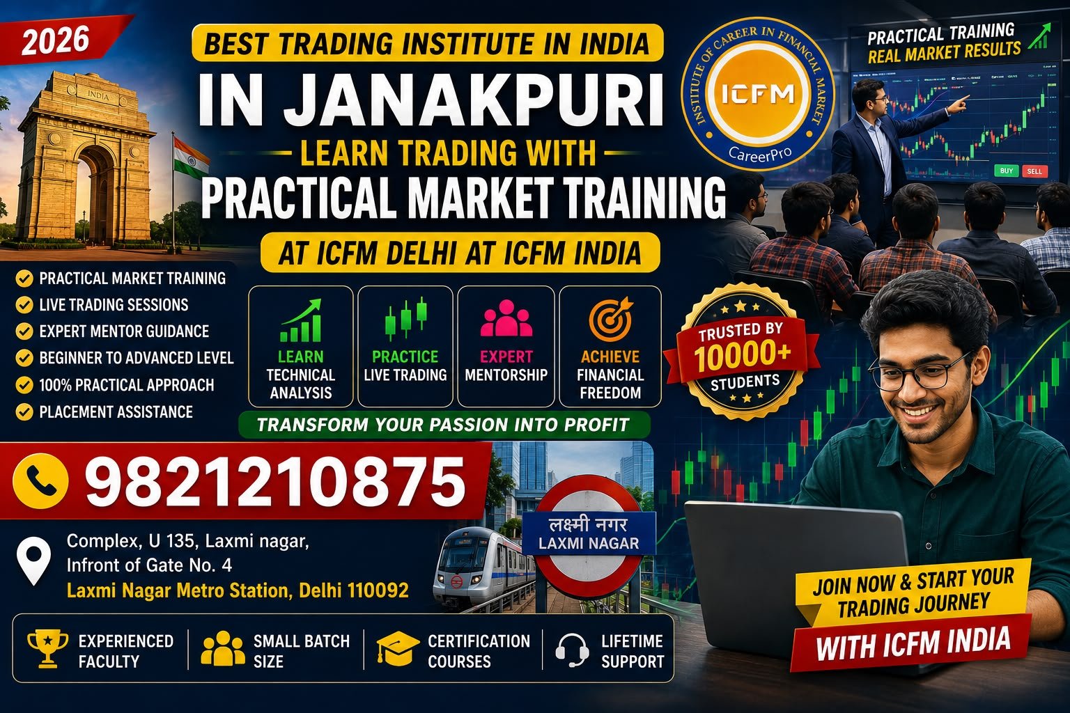 Best Trading Institute in India in Janakpuri – ICFM Stock Market Training