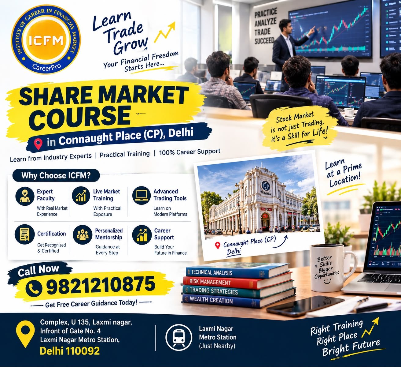 Share Market Course in Connaught Place CP Delhi – ICFM