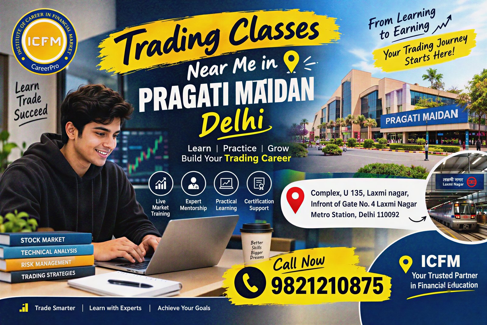 Trading classes near me in Pragati Maidan Delhi at ICFM India